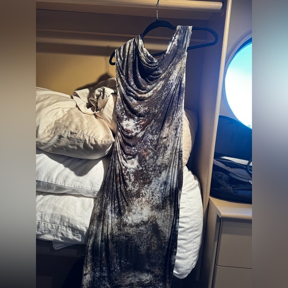 Helmut Lang Body Fitting Cowl Neck Midi Dress M - Picture 5 of 5